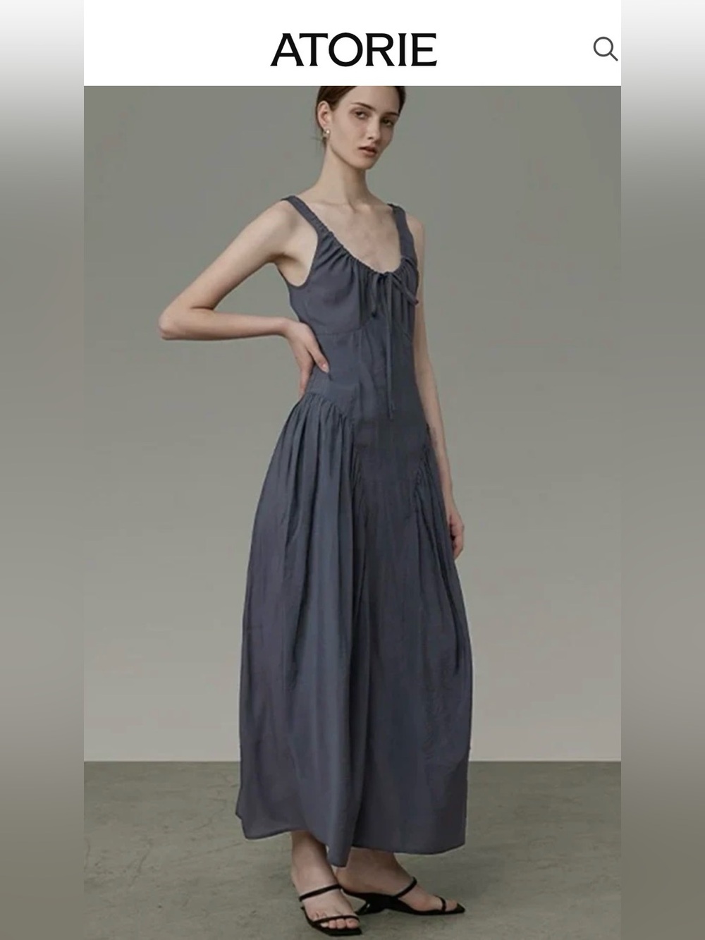 NWT Atorie Unspoken Short Sleeve High-Waist Midi Dress Size S